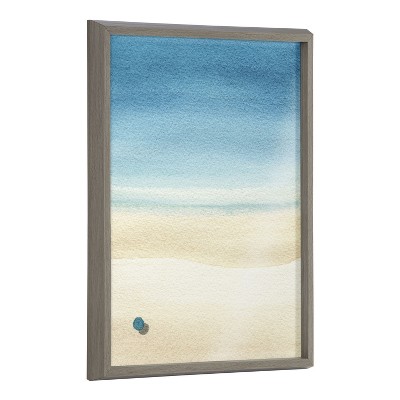 Kate and Laurel Blake Calm Morning Framed Printed Glass by Janet Meinke-Lau, 18x24, Gray