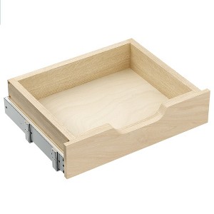 Soft Close Wood Pull Out Cabinet Organizer 10½” W x 10 ³/₁₀” D, Cabinet Organizer with Full Extension Rail Slides Pull Out Drawer for Wall Cabinets - 1 of 4
