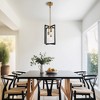 DORESshop 3-Light Black and Brass Industrial Lantern Pendant Light for Dining Room Entryway No Bulbs Included - 4 of 4