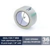 Itopfox 36 Rolls Heavy Duty Clear Packing Tape for Shipping, Packaging, Moving and Sealing, Total 2340 Yards, Strong Adhesive, Easy to Use - 2 of 4