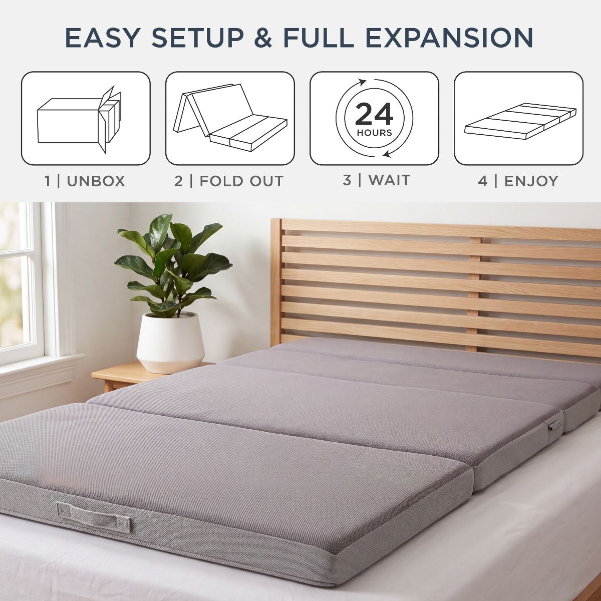 Best Choice Products Portable Mattress Topper in Multiple Sizes and Colors - thumbnail 6