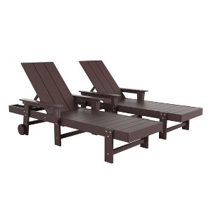 WestinTrends Ashore 2 Piece Reclining Chaise Lounge With Arms & Wheels - 1 of 4