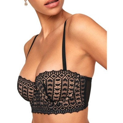 Adore Me Women's Cinthia Full Coverage Bra 32dd / Jet Black. : Target