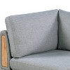 Royal Hampton 37 Inch Modular Corner Sofa Chair, Light Gray Dorris Fabric, Wood - 3 of 4