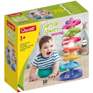 Quercetti Spiral Tower Brightball 10pc Swirling Ball Run Toy, Stacking Play - 1 of 4