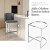 Bekrvio 26" Counter Height Bar Stools - with Back & C-Shaped Metal Frame, Upholstered Chairs for Kitchen Island, Home Bar, Pub - 3 of 4
