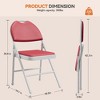 Whizmax Folding Chairs 2 Pack, Metal Foldable Chair with Cushion and Non-Slip Feet Pads, PU Party Chairs for Indoors and Outdoors, Meeting Room - 2 of 4