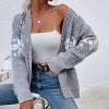 Coolmee Women's Fair Isle Cardigan Sweater Vintage Button Knitted Cardigans - 4 of 4
