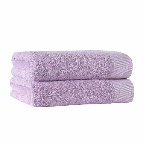 American Soft Linen Bath Towels 100% Turkish Cotton 4 Piece Luxury Bath  Towel Sets for Bathroom - Violet Purple 