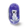 Black Bow Jewelry Fenton Sterling Silver Hand Painted Little Nora Glass Bead Charm - 3 of 4