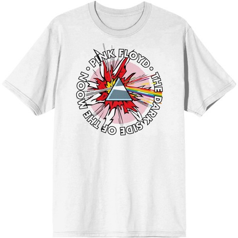 Pink Floyd Dark Side Of The Moon Sunburst Men's White T-shirt-Large