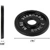 Gulches 2¡¯ Olympic Cast Iron Weight Plates for Strength Training and Weightlifting, Multiple Sizes - 3 of 4