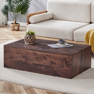 NicBex Contemporary Rectangular Textured-Pattern Coffee Table,Minimalist Center Table for Living Room,Living Room Furniture - 1 of 4