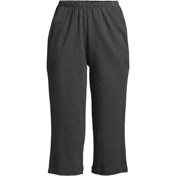 Lands End Sweatpants Women XL Petite Black Speckle Pull On Elastic Waist  Pockets