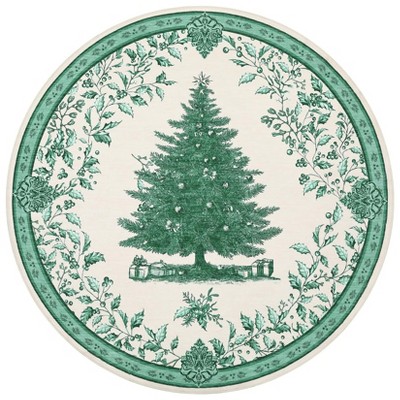 Christmas Tree Area Rug, Washable Non-Slip Holiday Carpet, Soft Nursery Mat for Bedroom, Living Room, Office