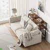 Entryway Storage Console Table with Adjustable Shelf - 39.3" Farmhouse Sofa Table in Black - 3 of 4