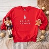 Simply Sage Market Women's Graphic Sweatshirt Embroidered Rockin' Around Tree -White Ink - 3 of 3
