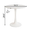 Maggift Patio End Tables, Modern Decorative Side Tables, Stylish Design for Patio, Living Room, Indoor and Outdoor Use, White, 31.5"*31.5"*29.5" - 2 of 4