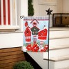 Evergreen Garden Flag Snow Bird Houses Suede Double Sided Indoor Outdoor Decor 18" x 12.5" - 2 of 2