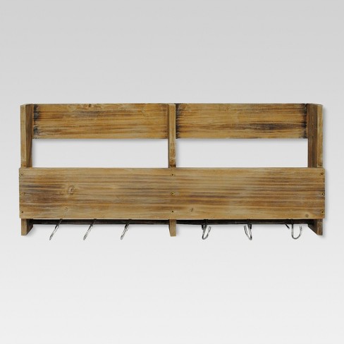 shelf with hooks for entryway