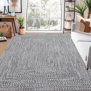 Modern Washable Area Rug, Soft Non-Slip Carpet for Living Room & Bedroom, Large Farmhouse Throw Rug, Non-Shedding, Stain Resistant (Multi) - 1 of 4