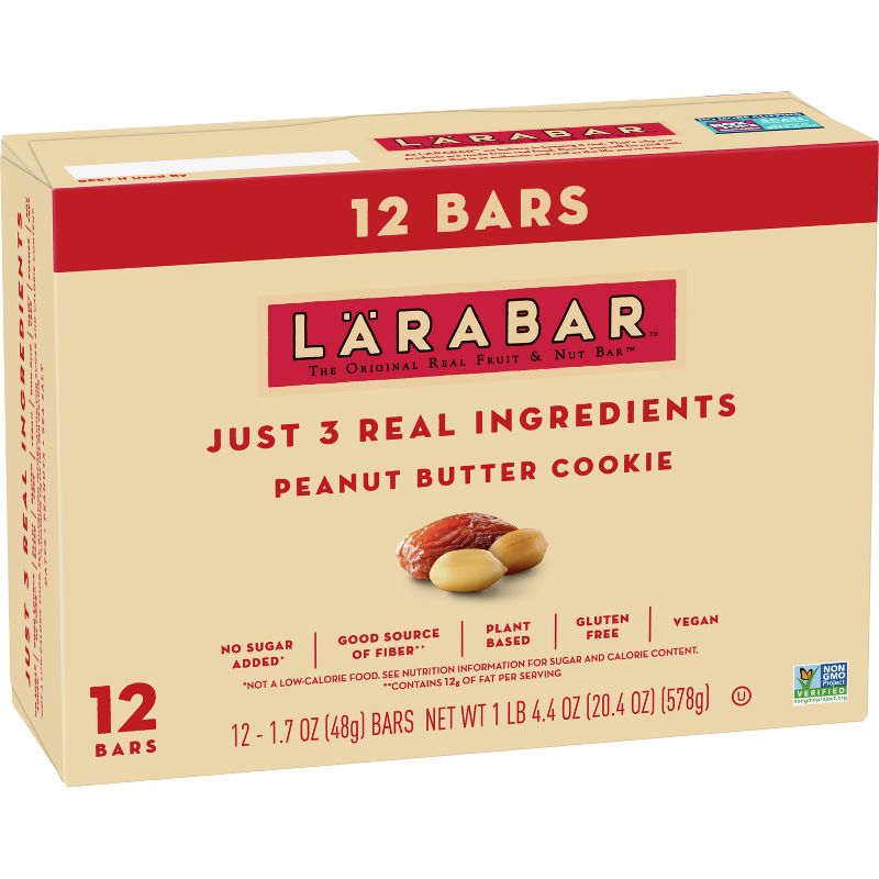 Larabar Peanut Butter Cookie Protein Bar - 20.4oz/12ct, 3 of 12