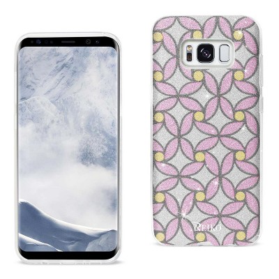 Reiko Samsung Galaxy S8/ SM Shine Glitter Shimmer Flower Hybrid Case in Pink