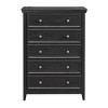 SEVOBAL Utility Storage Cabinets Modern 5 Drawer Dresser with Smooth Metal Slides and Anti-Tipping Device for Bedroom, Black, 31.5"*15.75"*44.29" - 4 of 4