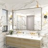Apmir Rectangular Aluminum Alloy Framed and Tempered Glass Wall Bathroom Vanity Mirror in Matte Black/ Gold/ Silver/ Brown - 2 of 4