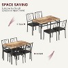 Garvee Dining Table Sets,4 Chairs Kitchen Table Sets 4 Chairs,Rectangular Dining Table Sets,Apartment Kitchen Table Sets Small Space Dining Room - 3 of 4