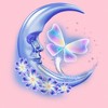 Girl's Lost Gods Airbrushed Half Crescent Moon T-Shirt - 2 of 4