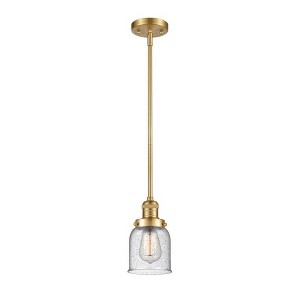 Bell - 1 Light Stem Hung Mini Pendant In Industrial Style-10 Inches Tall and 5 Inches Wide - 1 of 1