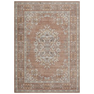 Coolmee Bohemian Vintage Runner Rug for Hallway,Machine Washable Carpet Runners Kitchen Floor Mat for Entryway Bedroom LaundryBlue - 1 of 4