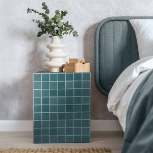 JONATHAN Y Callista Modern Bohemian Ceramic Tiled Rectangle End Table - 1 of 4