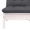 Garden Middle Sofa Solid pine wood, fabric (100% polyester) vidaXL - 4 of 4