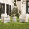 Spruce & Spring Outdoor Wood Patio Furniture Swivel Chair - 4 of 4