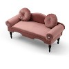 54in Width Modern Velvet Upholstered Loveseat Sofa Accent Bedside Entryway Bench Small Sofa 2 Seater Couch Settee for Living Room Bedroom - 3 of 4