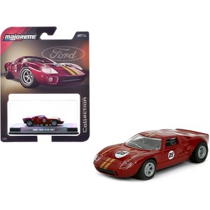1965 Ford GT40 MK1 #25 Red Metallic with Gold Stripes "Collection" Series 1/64 Diecast Model Car by Majorette - 1 of 4