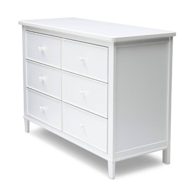 White Double Nursery Dresser with Interlocking Drawers