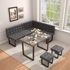 Brafabhome 5 Piece Corner Dining Table Set, 72 Inch Breakfast Nook with Banquette,  Modern Kitchen Table with Storage Bench - 3 of 4