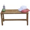 EcoDecors® Eleganto® 36" Teak Wood Shower Bench in EarthyTeak Finish - 3 of 4