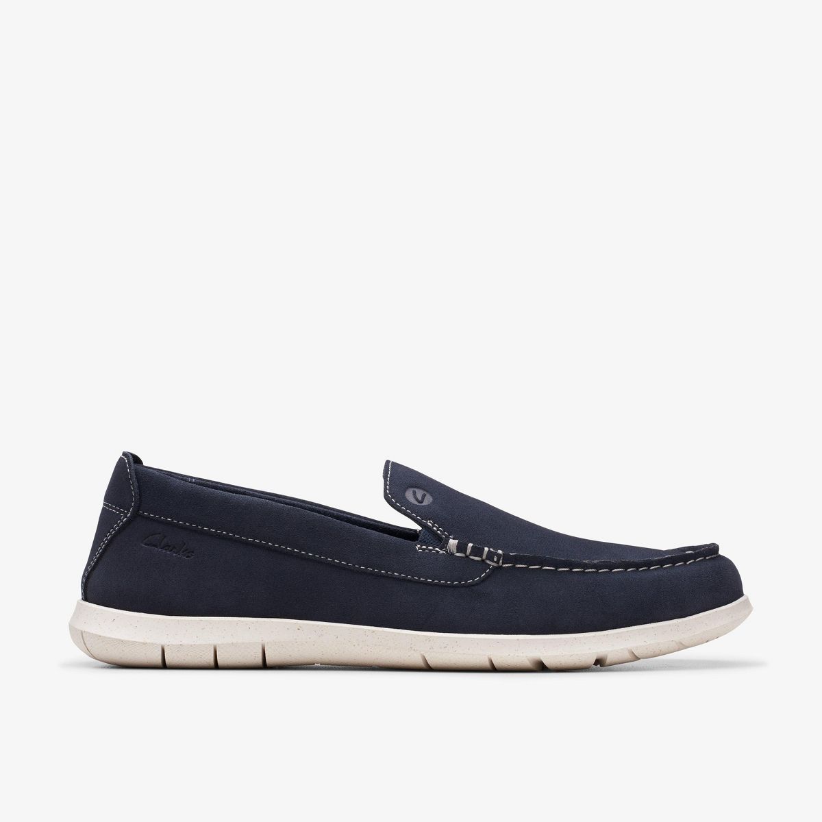 Clarks Mens Flexway Step Navy Suede Shoes
