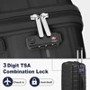 Karl Home Luggage Sets 4 Piece, PP Hard Shell Suitcase 12 inch 20 inch 24 inch 28 inch Luggage Sets Double Wheels with TSA Lock Black - 2 of 4