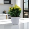 Unique Bargains Artificial Plants Pointed-Leaf Mum Plastic 3.94"x3.94"x7.87" 1 Pcs - 2 of 4