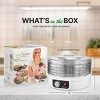 NutriChef Electric Countertop Food Dehydrator, Food Preserver (White) - 2 of 4