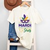 Simply Sage Market Women's Mardi Gras Mask Sparkle Short Sleeve Graphic Tee - 3 of 4