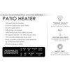 Fire Sense Black Powder Coated Steel Telescoping Offset Pole Mounted Infrared Patio Heater - 4 of 4