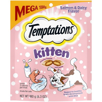 Temptations Salmon and Milk Flavor Crunchy and Soft Kitten Treats - 6.3oz_5