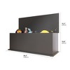 Dexmalle Black Lift Top Storage Chest Trunk,Entryway Large Storage Cabinet - 4 of 4