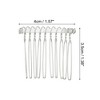 Unique Bargains No Slip Hair Side Combs Accessories Metal Durable 12 Pcs - 2 of 4